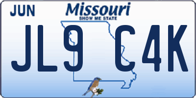 MO license plate JL9C4K
