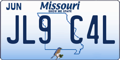 MO license plate JL9C4L