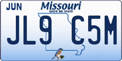 MO license plate JL9C5M