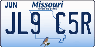 MO license plate JL9C5R