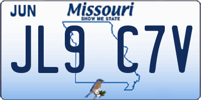 MO license plate JL9C7V