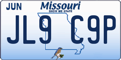 MO license plate JL9C9P