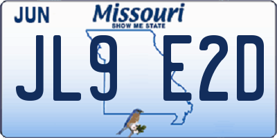 MO license plate JL9E2D