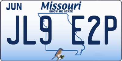 MO license plate JL9E2P