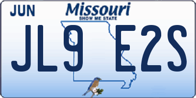 MO license plate JL9E2S