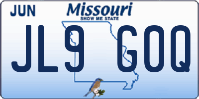 MO license plate JL9G0Q