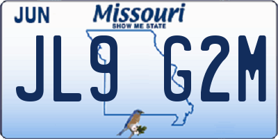 MO license plate JL9G2M