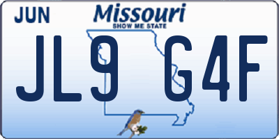 MO license plate JL9G4F
