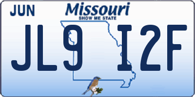 MO license plate JL9I2F