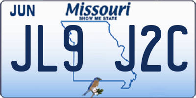 MO license plate JL9J2C