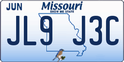 MO license plate JL9J3C