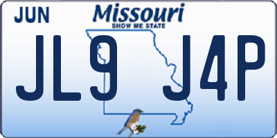 MO license plate JL9J4P