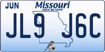 MO license plate JL9J6C
