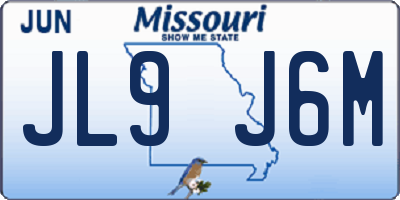 MO license plate JL9J6M