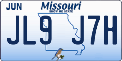 MO license plate JL9J7H