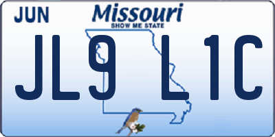 MO license plate JL9L1C