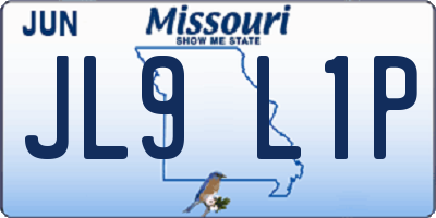 MO license plate JL9L1P