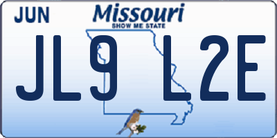 MO license plate JL9L2E