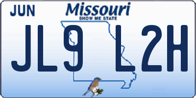MO license plate JL9L2H