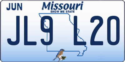MO license plate JL9L2O