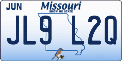 MO license plate JL9L2Q