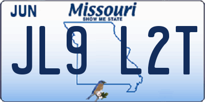 MO license plate JL9L2T