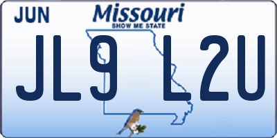 MO license plate JL9L2U