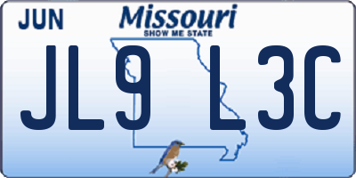 MO license plate JL9L3C