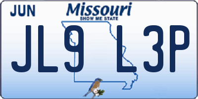 MO license plate JL9L3P
