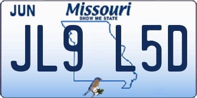 MO license plate JL9L5D