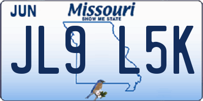 MO license plate JL9L5K