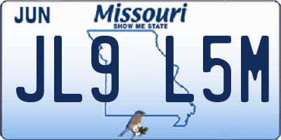MO license plate JL9L5M