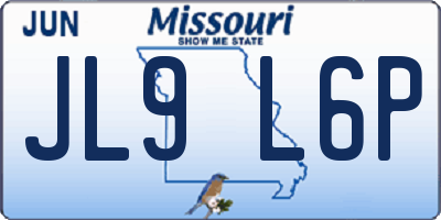 MO license plate JL9L6P