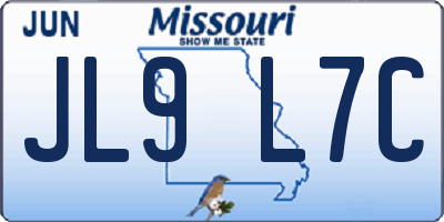 MO license plate JL9L7C