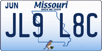 MO license plate JL9L8C