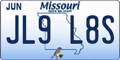 MO license plate JL9L8S