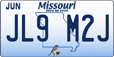 MO license plate JL9M2J