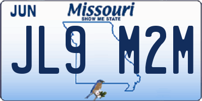 MO license plate JL9M2M