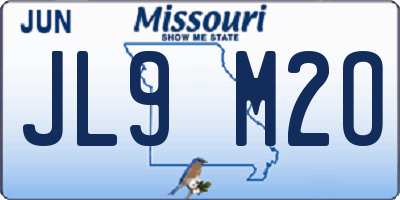 MO license plate JL9M2O