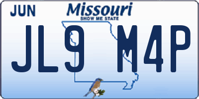 MO license plate JL9M4P