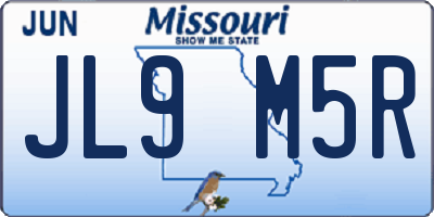 MO license plate JL9M5R