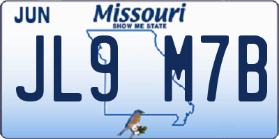 MO license plate JL9M7B