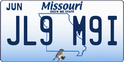 MO license plate JL9M9I