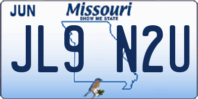 MO license plate JL9N2U
