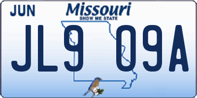 MO license plate JL9O9A