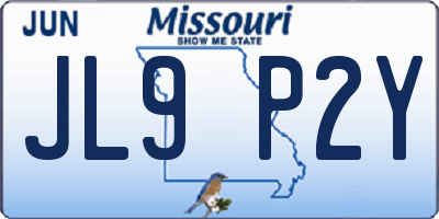 MO license plate JL9P2Y