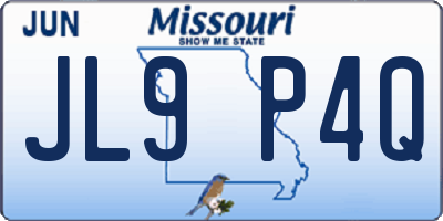 MO license plate JL9P4Q