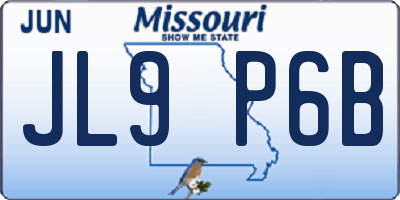 MO license plate JL9P6B