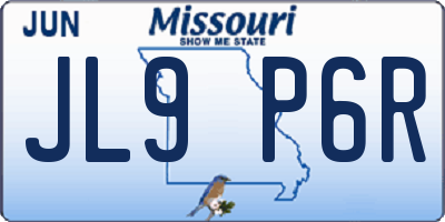 MO license plate JL9P6R