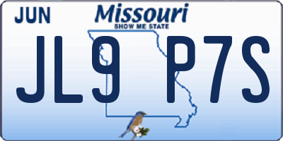 MO license plate JL9P7S